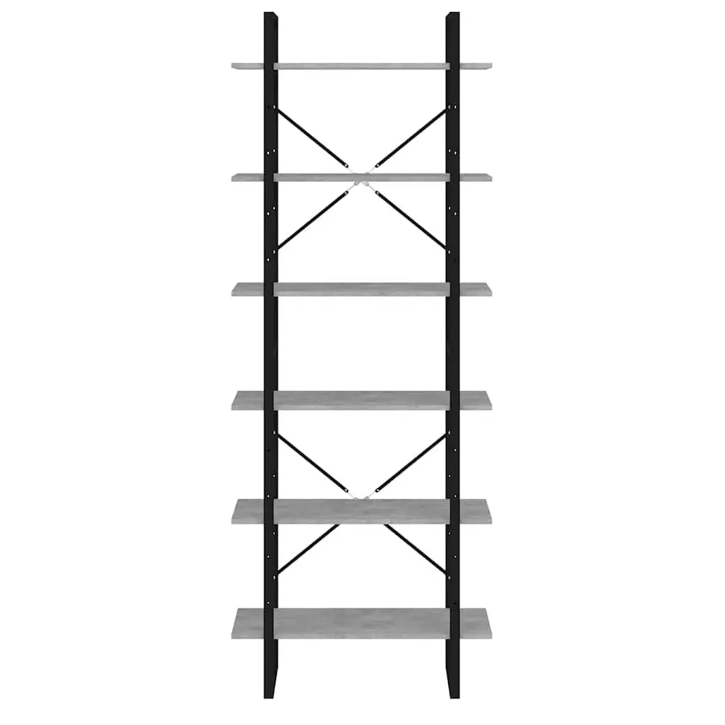 High Cabinet Grey Storage Bookcase Shelving Unit 80W x 30D x 210H cm