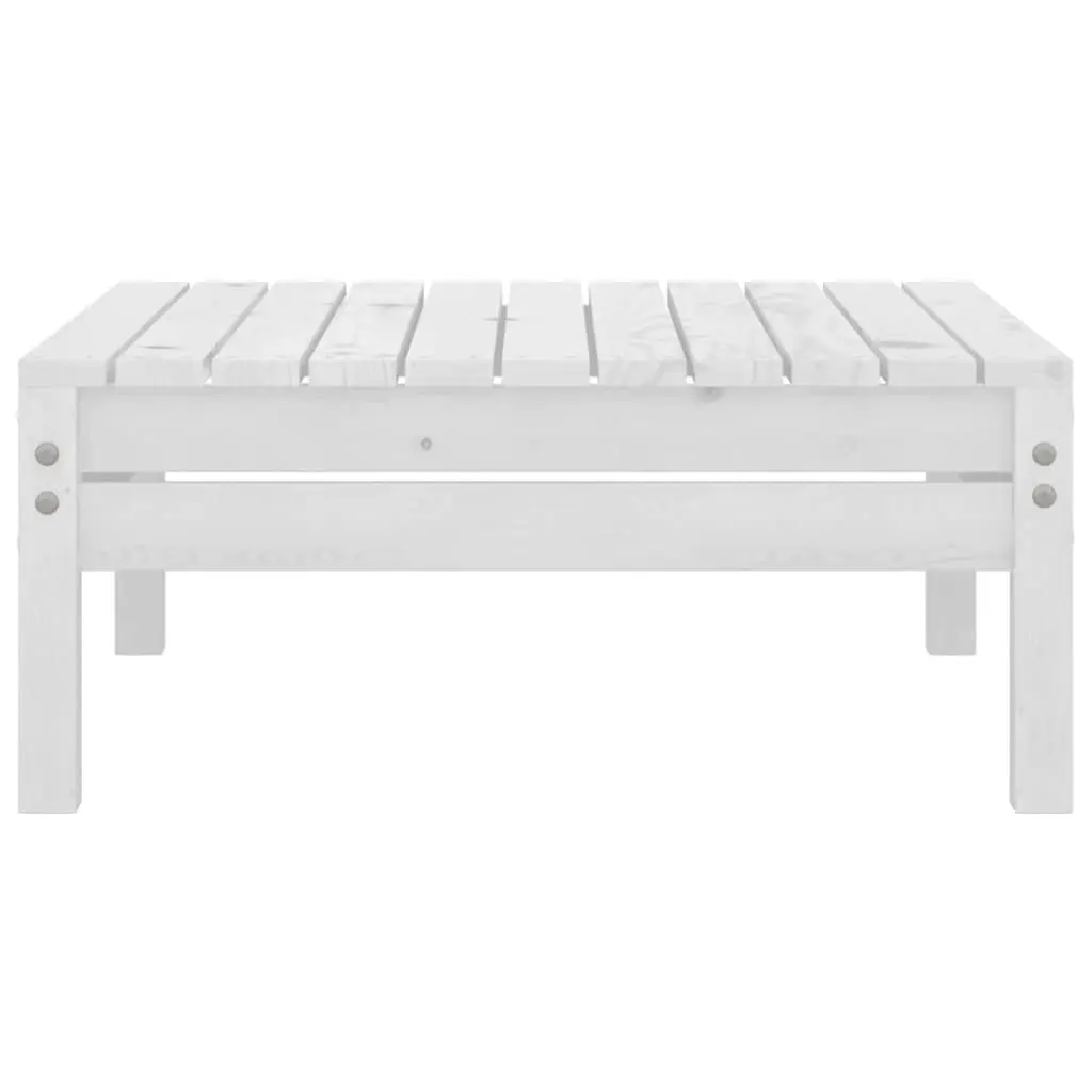 3 Piece Garden Lounge Set Solid Pinewood White Patio Furniture Outdoor Sofa