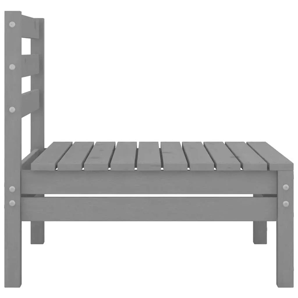 3 Piece Wooden Garden Lounge Set Pallet Design Outdoor Patio Furniture Grey Sofa