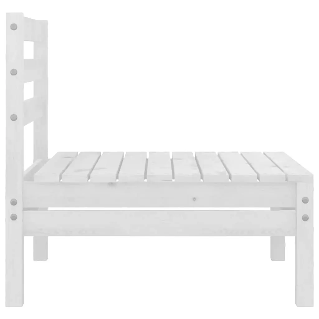 Garden Lounge Set 4 Piece Outdoor Patio Furniture Wooden Sofa White Modular
