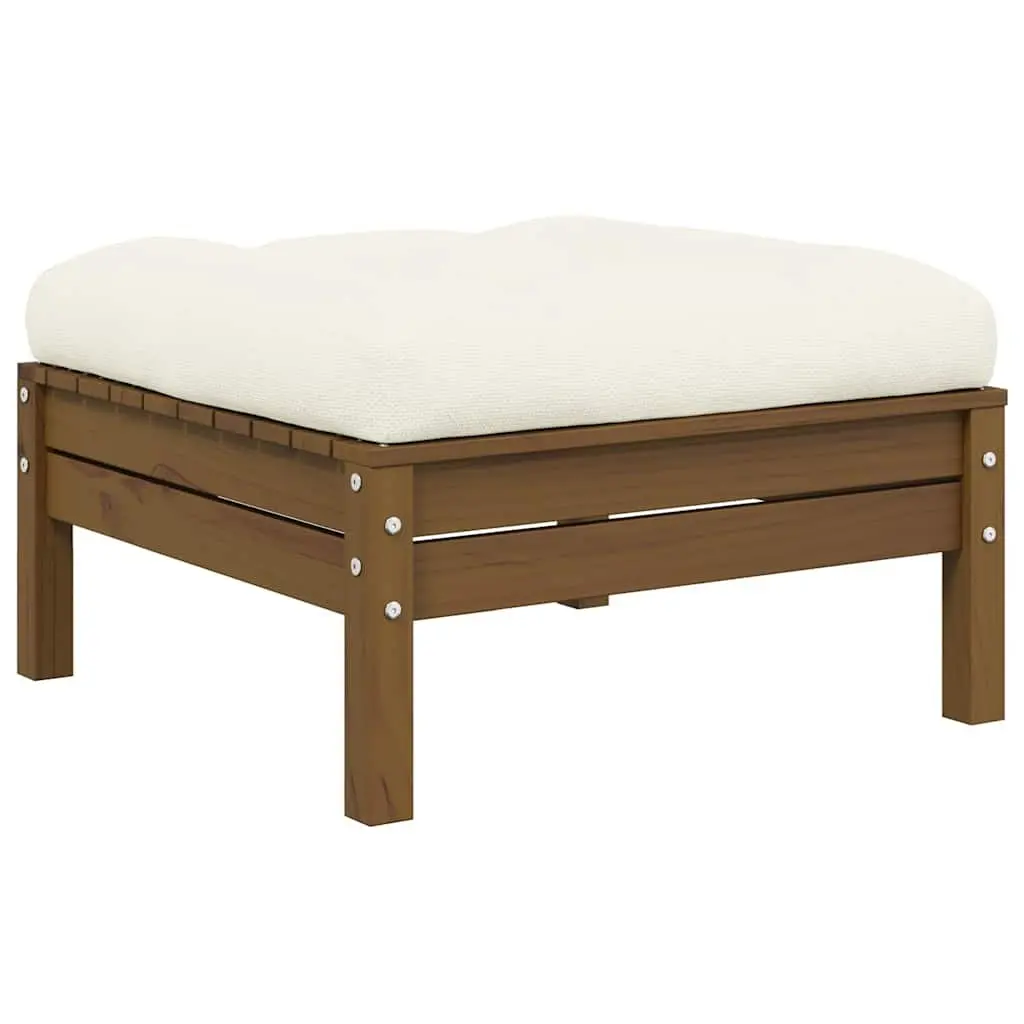 2-Seater Outdoor Garden Sofa Modular Patio Sectional with Cushions Brown