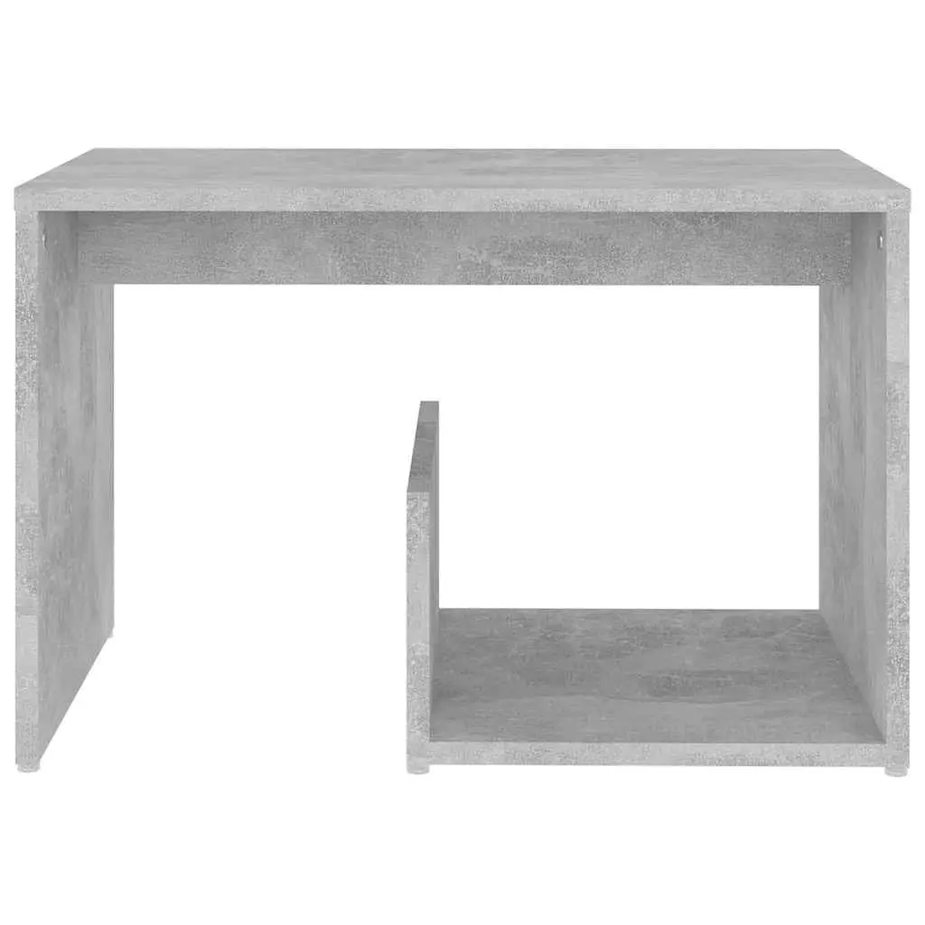 End Table Grey Modern Accent Side Table with Storage 59W x 36D x 38H cm