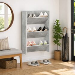 Your Perfect Grey Wall-Mounted Shoe Cabinet