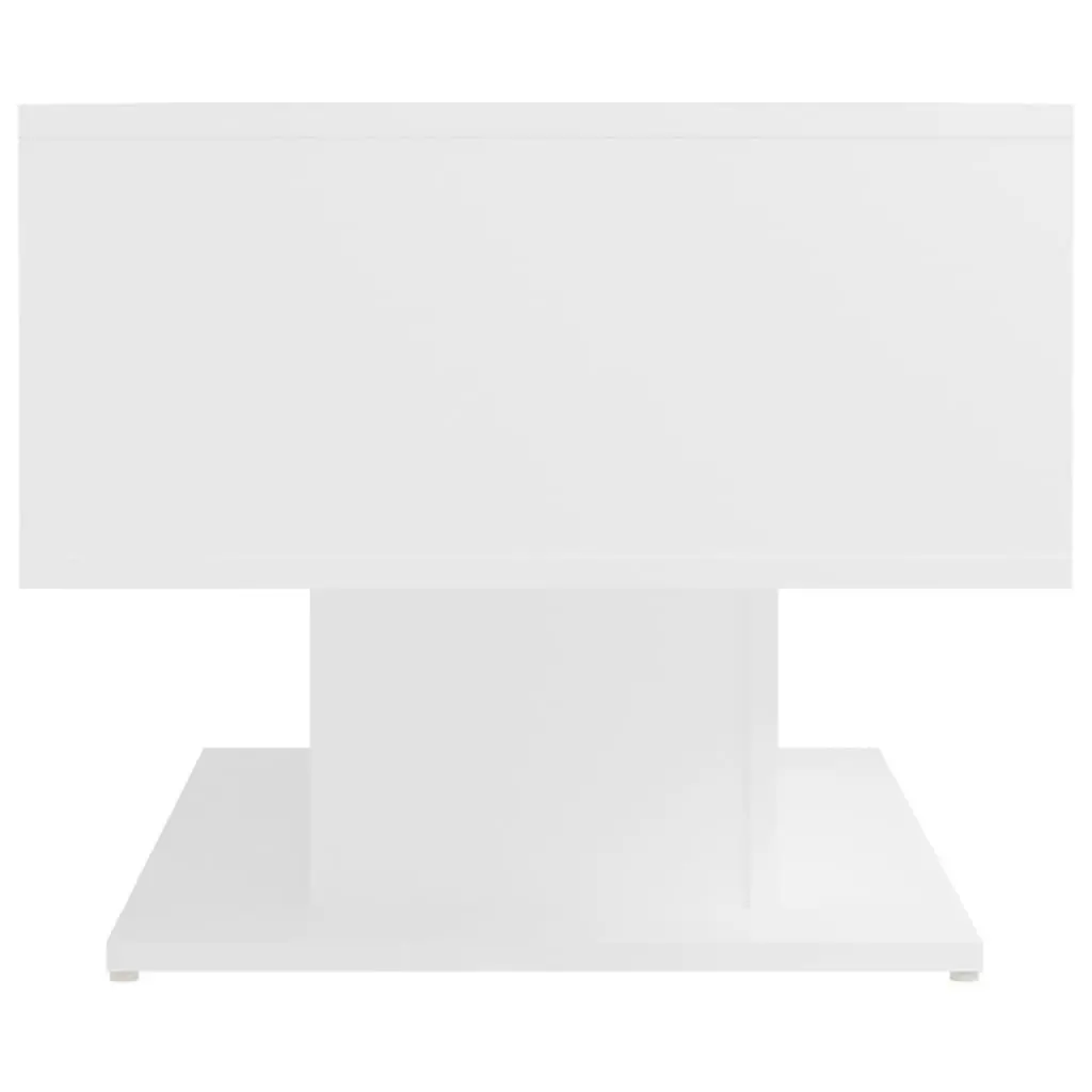 Coffee Table White Modern Storage Shelf Living Room End Table Accent Furniture