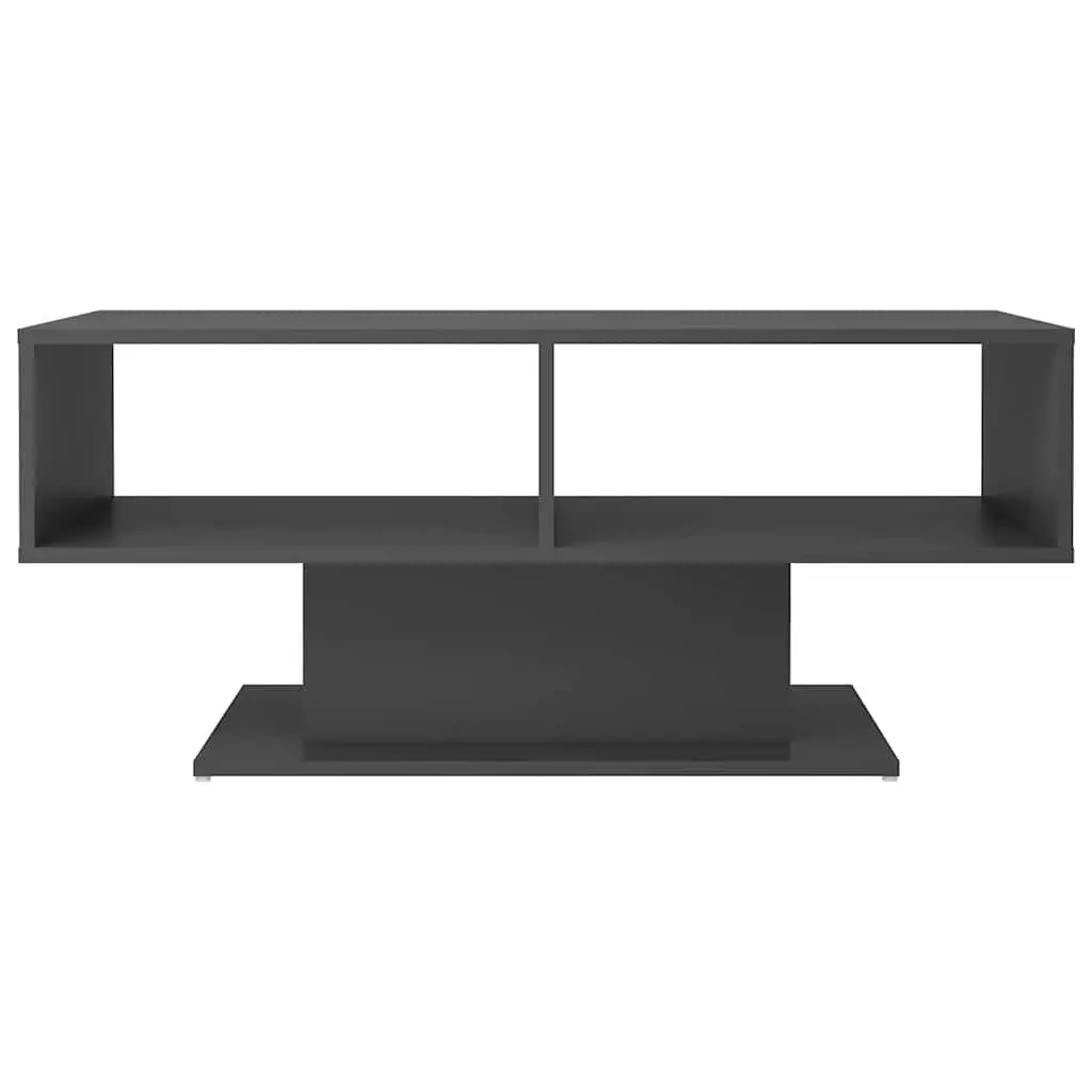 Coffee Table Grey Storage Shelf Living Room Accent Furniture Modern Design