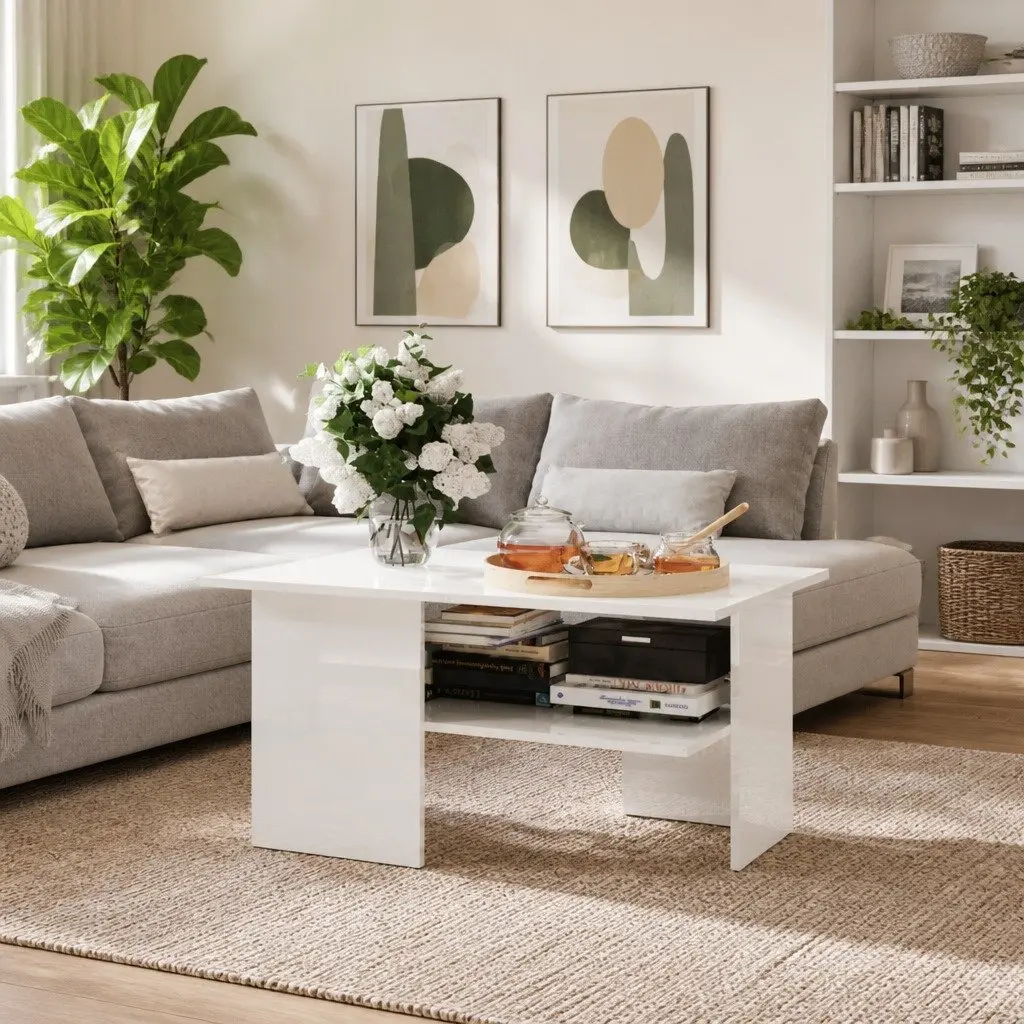 High Gloss White Coffee Table