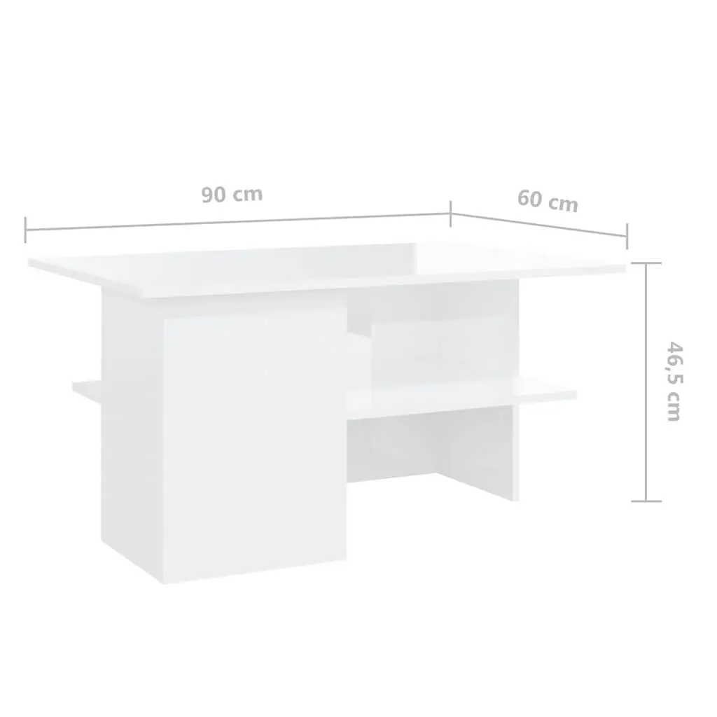 High Gloss White Coffee Table