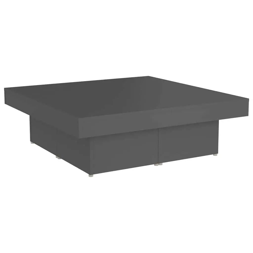 Grey Coffee Table 90x90x28cm Accent Living Room Centre Table Engineered Wood