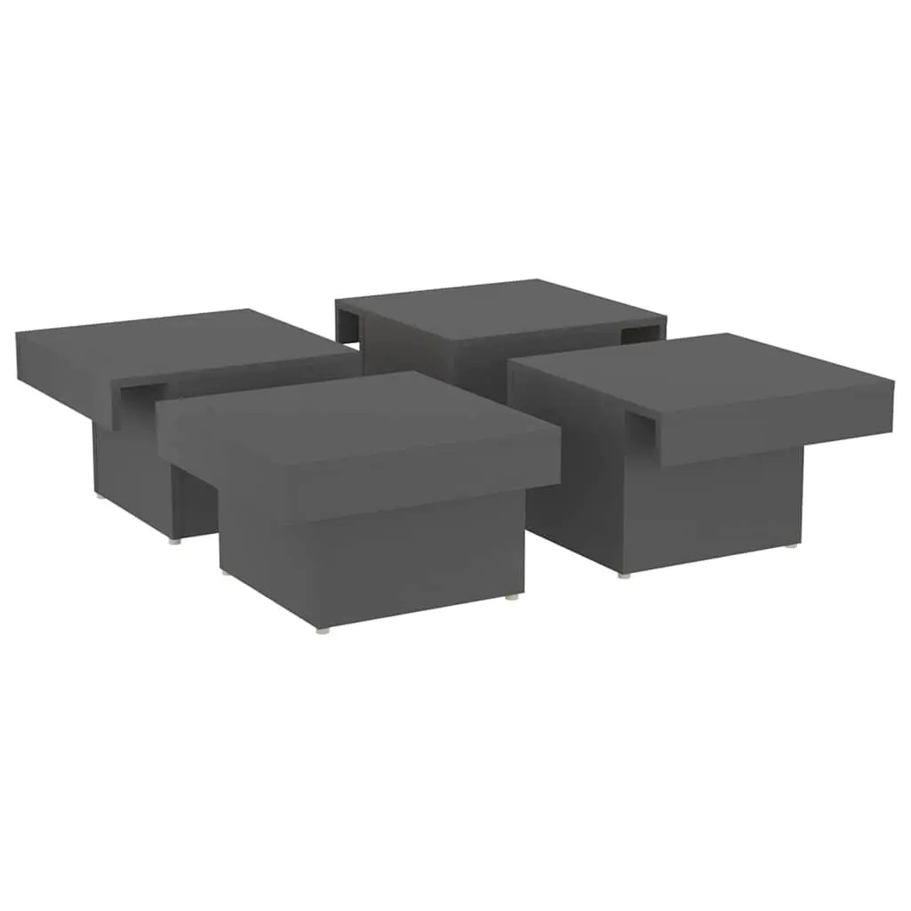 Grey Coffee Table 90x90x28cm Accent Living Room Centre Table Engineered Wood