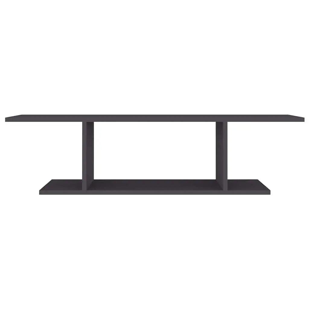Wall Mounted TV Cabinet Grey Media Storage Living Room Floating Shelf Unit