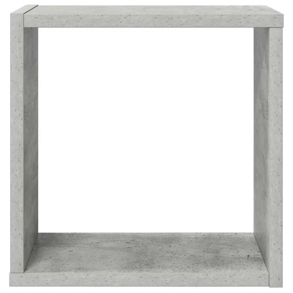 Wall Cube Shelves Grey Floating Storage Display 30 x 15 x 30 cm 2 Piece