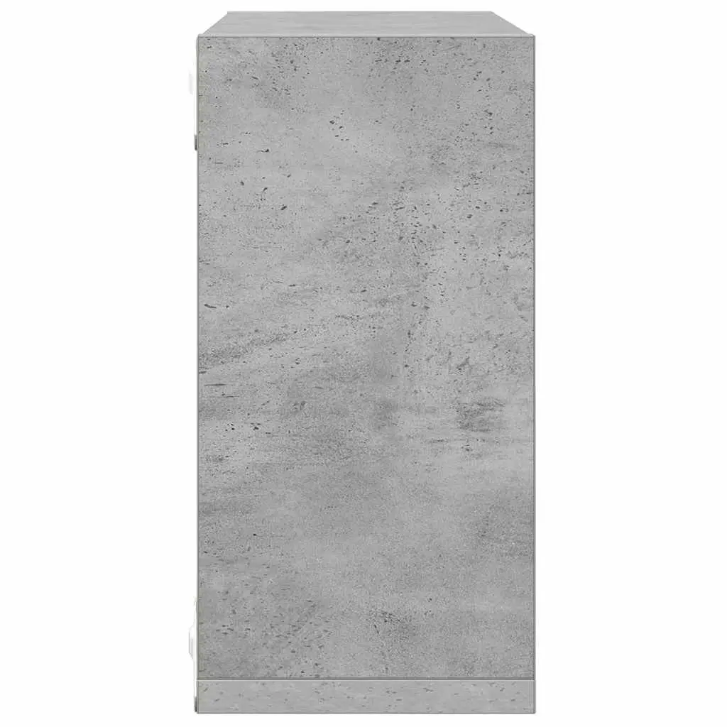 Wall Cube Shelves Grey Floating Storage Display 30 x 15 x 30 cm 2 Piece
