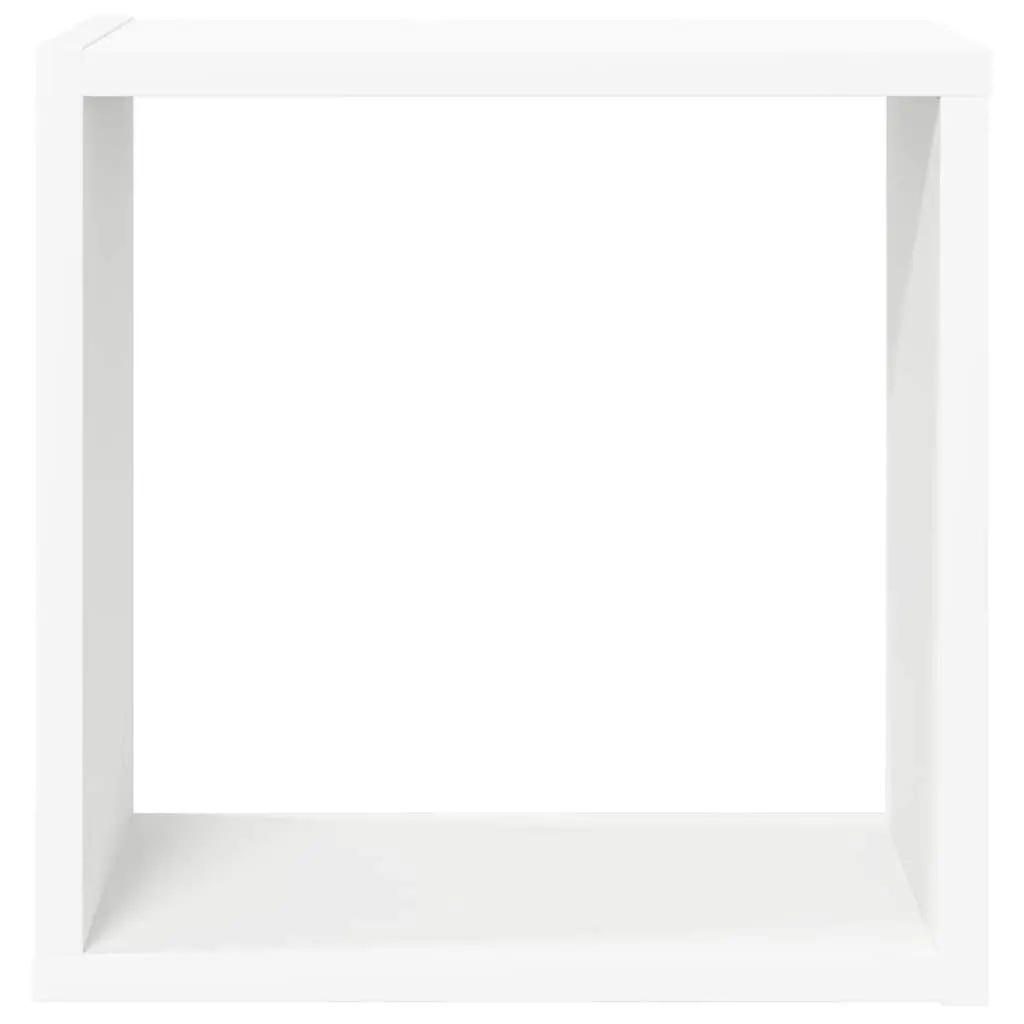Wall Cube Shelves Set 4 pcs White Sonoma Oak Floating Storage Display Organizer