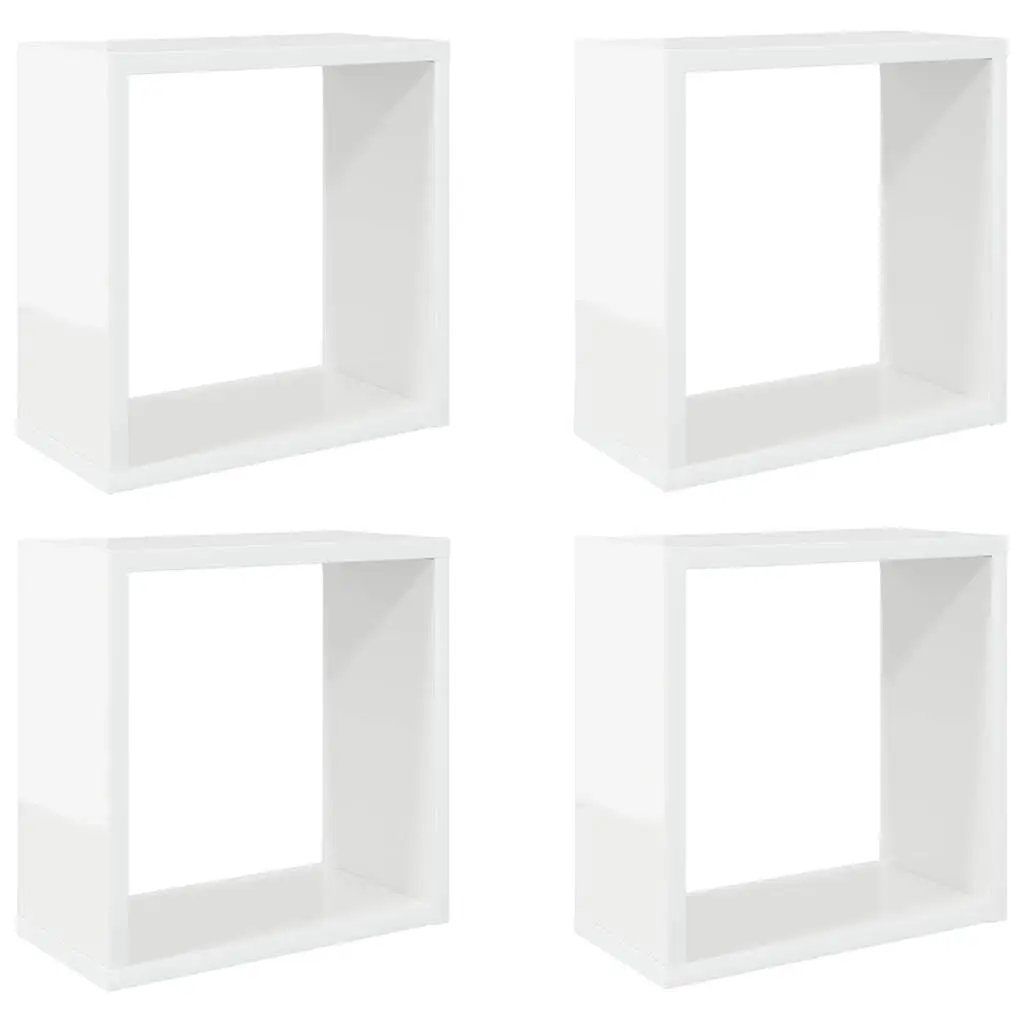 4-Pack Floating Cube Shelves for Home Decor