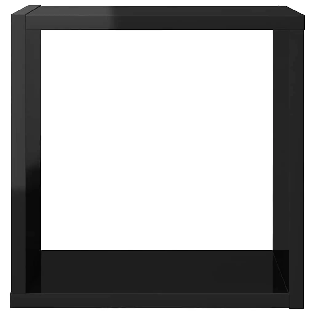 6 Piece Black Cube Shelves Set