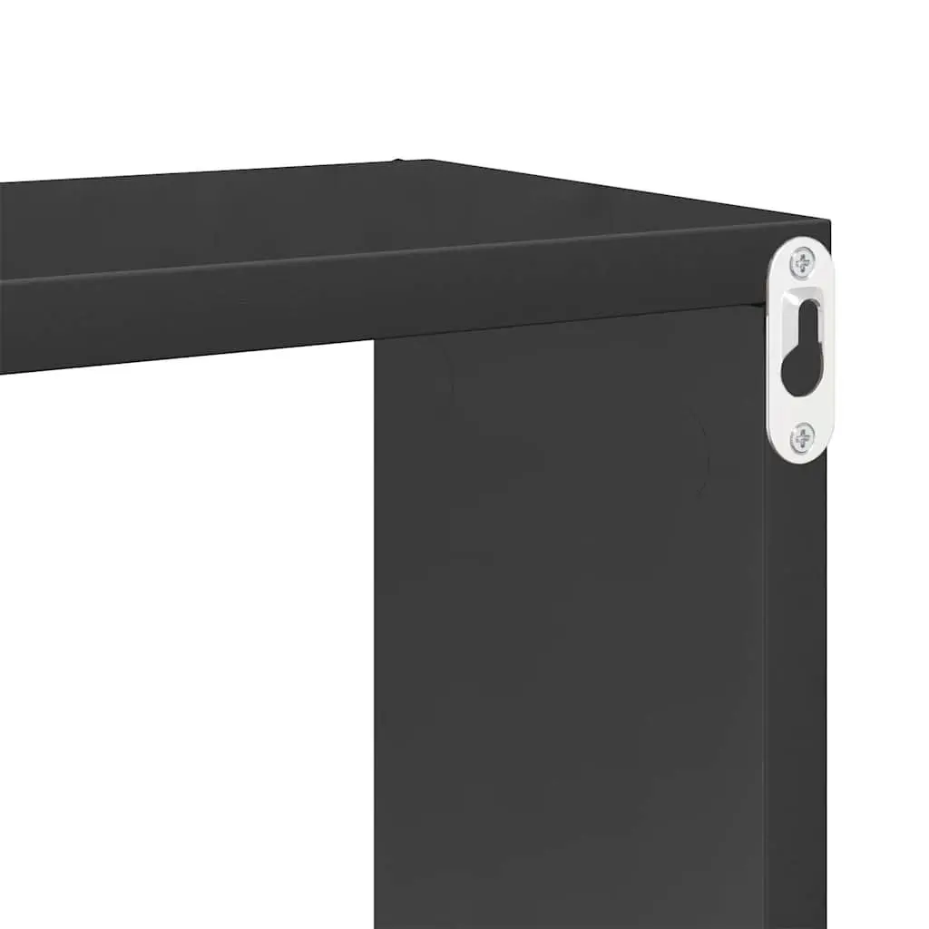 Wall Cube Shelves Set Grey Floating Storage Display Organizer 30 x 15 x 30 cm