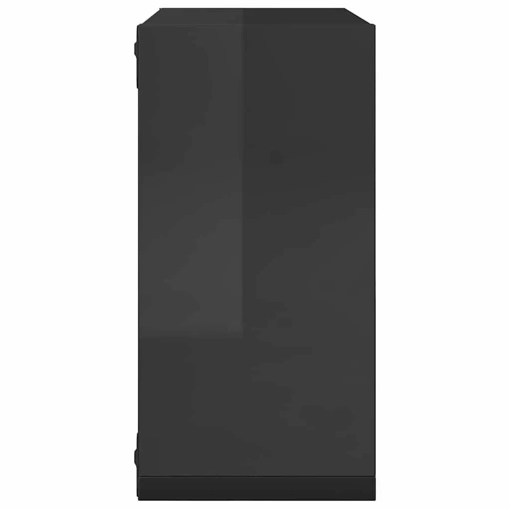 6 Grey Wall Cube Shelves