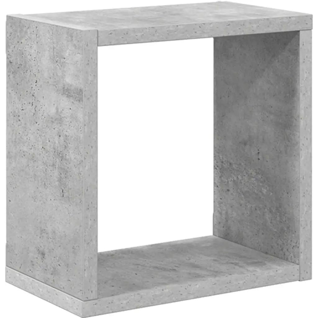 Wall Cube Shelves Set Grey Floating Storage Display 26 x 15 x 26 cm