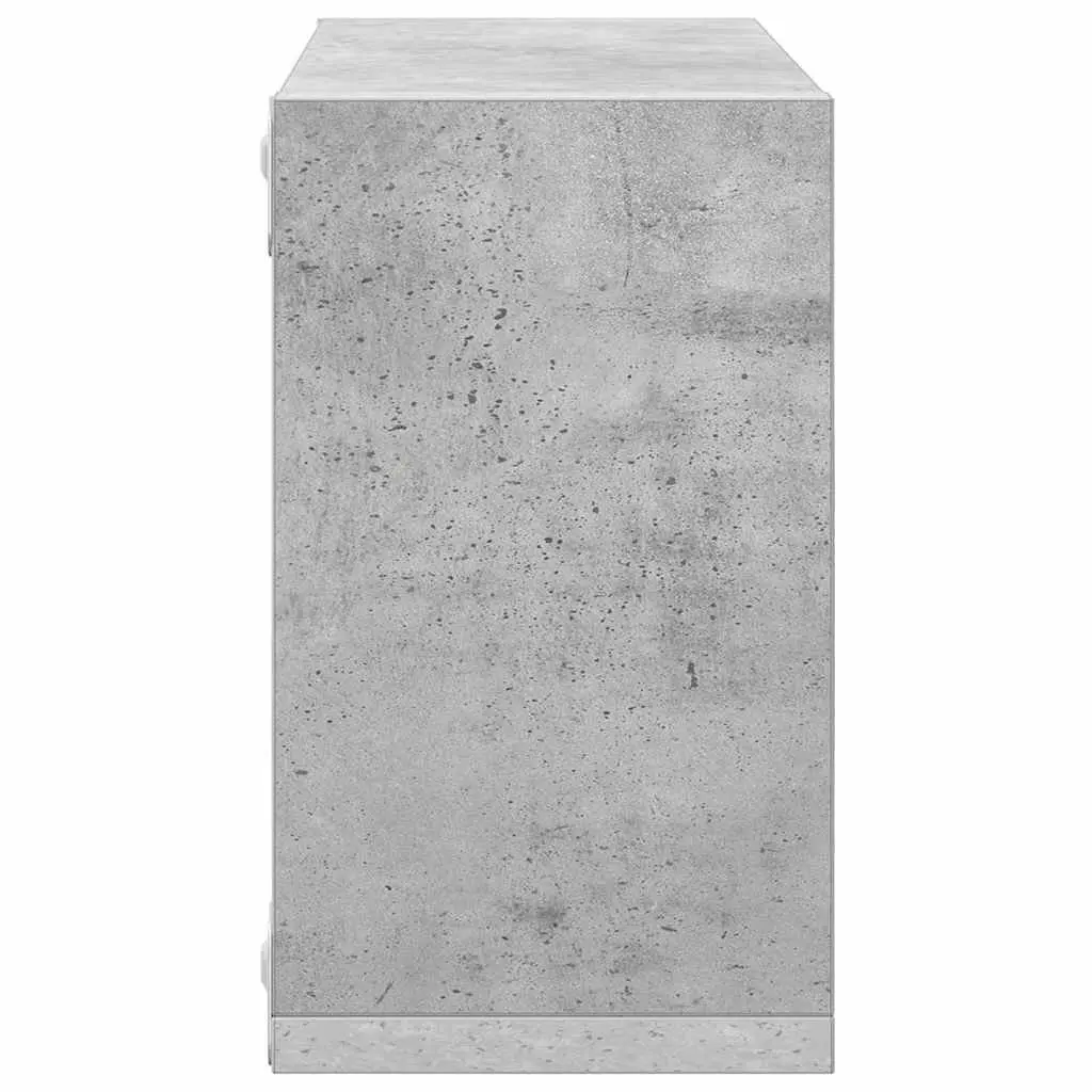 Wall Cube Shelves Set Grey Floating Storage Display 26 x 15 x 26 cm