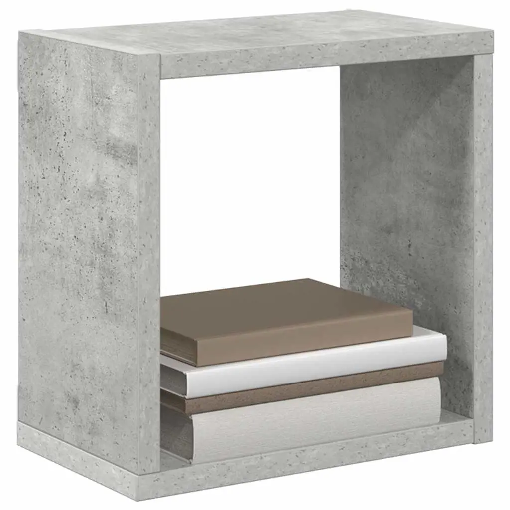 Wall Cube Shelves Set Grey Floating Storage Display 26 x 15 x 26 cm
