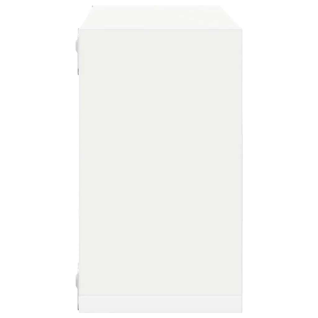 Wall Cube Shelves 4 Pieces White Sonoma Oak Floating Storage Display Organizer