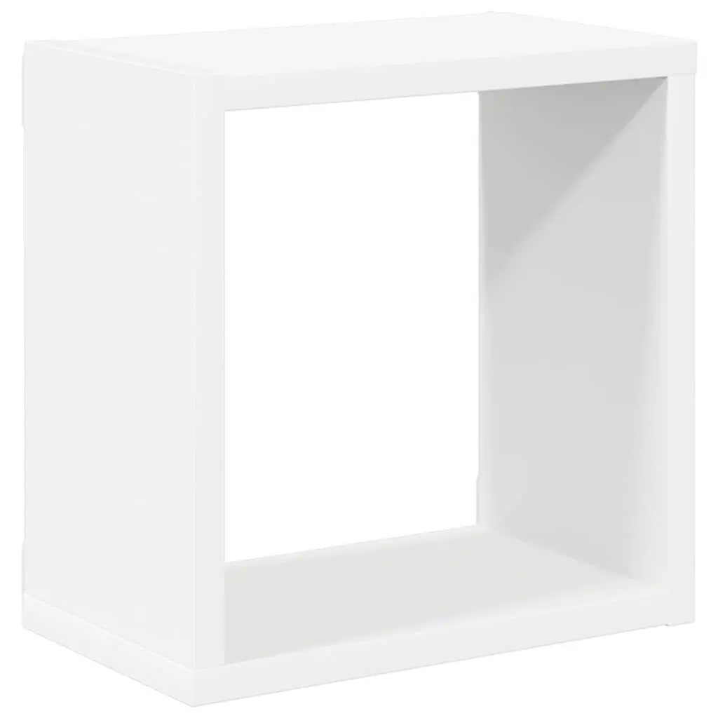 Wall Cube Shelves Set 6 Pieces White Sonoma Oak Floating Storage Display 26cm