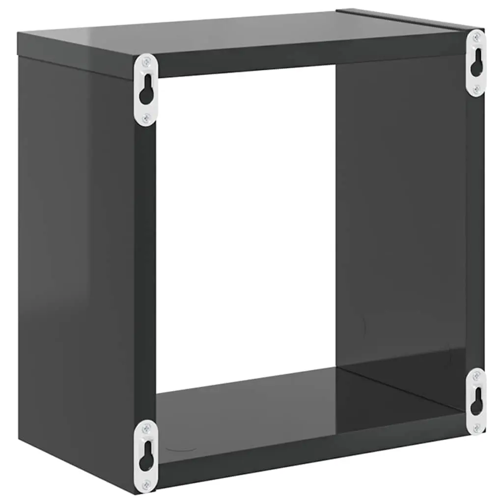 6-Piece Grey Cube Shelf Set