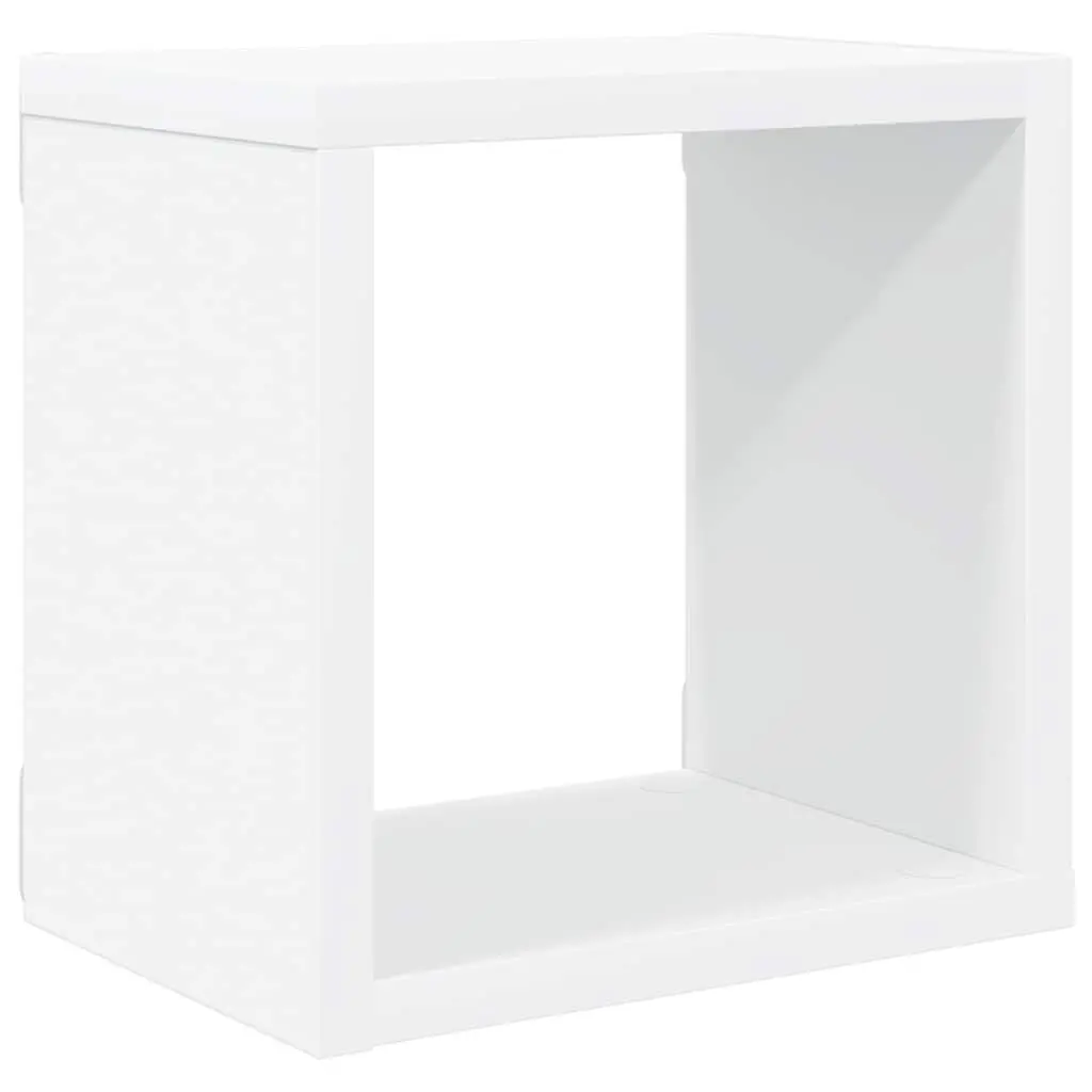 Wall Cube Shelves 6 Pieces White Floating Storage Display Hanging Organiser Set