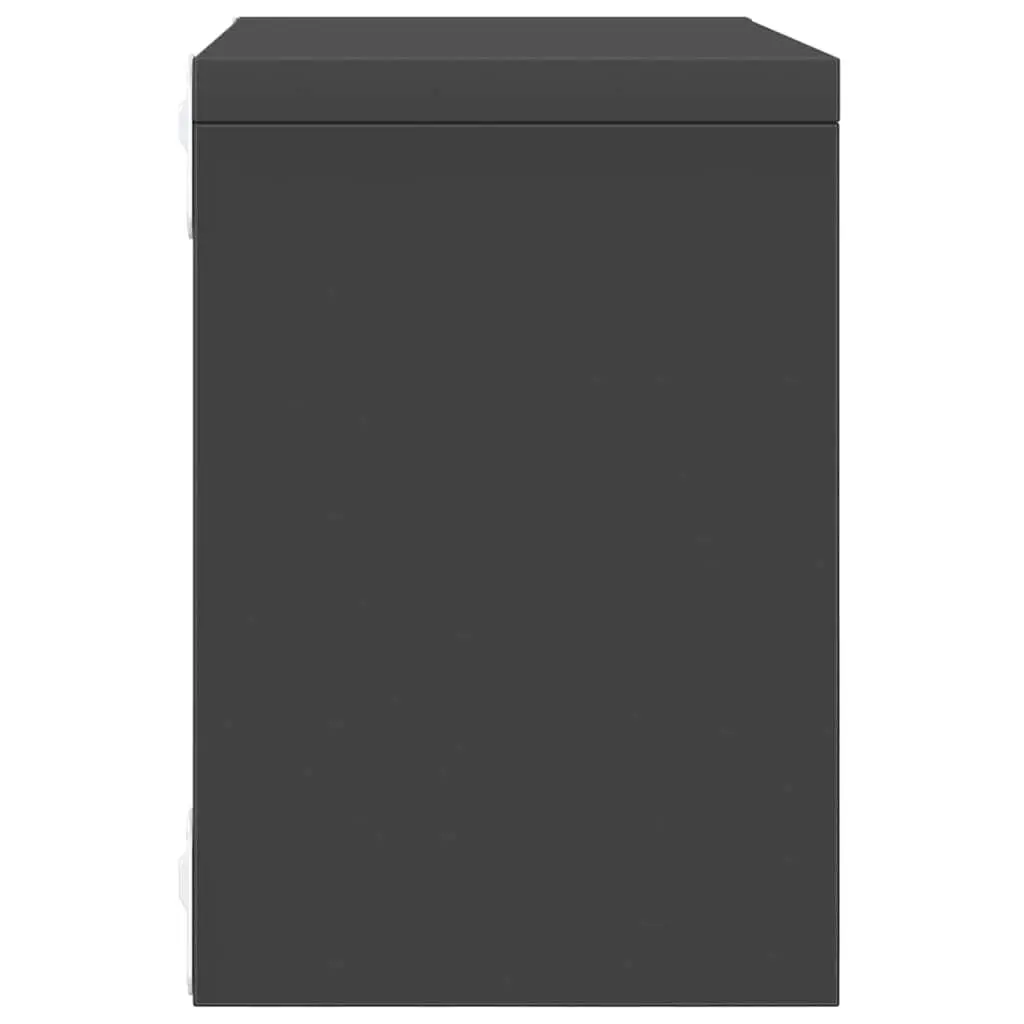 Wall Cube Shelves 6 Piece Set Grey Floating Storage Display Organiser Home