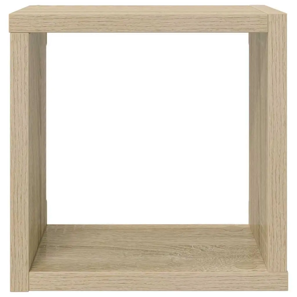 Wall Cube Shelves 6 Pieces Brown Floating Storage Display Organizer Home Decor