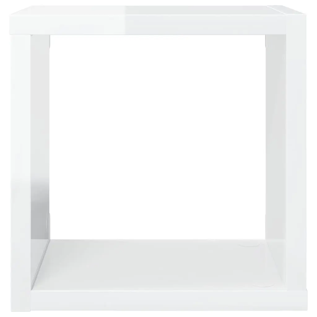 Wall Cube Shelves Floating White 4 Piece Set 22 x 15 x 22 cm Storage Display Organiser Home