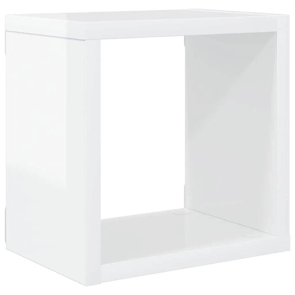 Wall Cube Shelves Set 6 Piece White Floating Storage Display Organiser