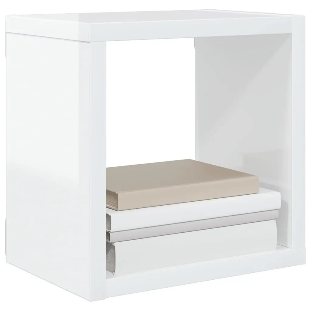 Wall Cube Shelves Set 6 Piece White Floating Storage Display Organiser