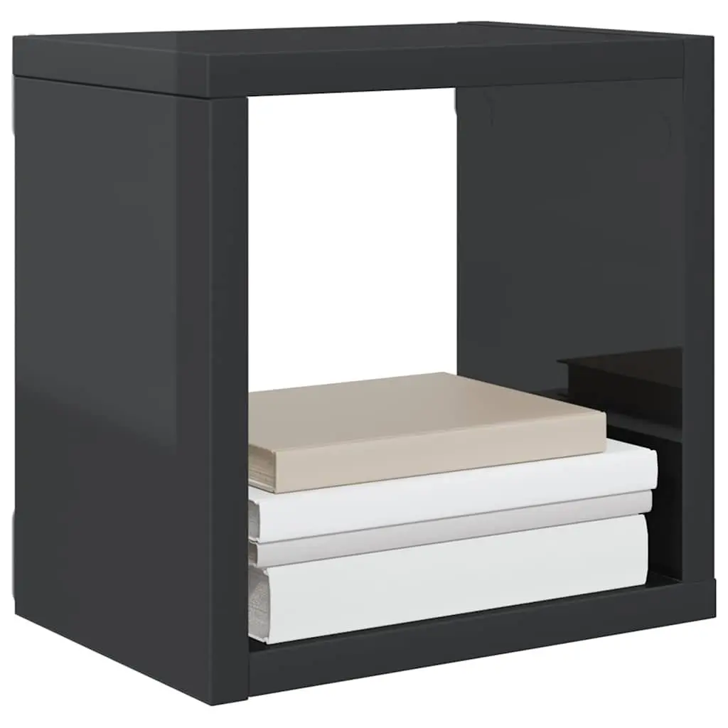 Floating Grey Cube Shelves Set 6 Pieces Wall Storage Display for Home Decor