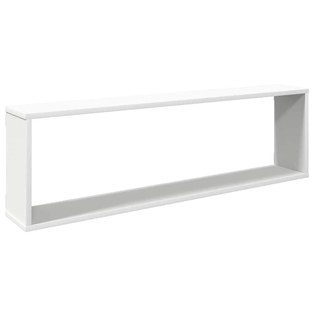 Wall Cube Shelves Set 4 pcs Display Storage Floating Shelving White Engineered Wood