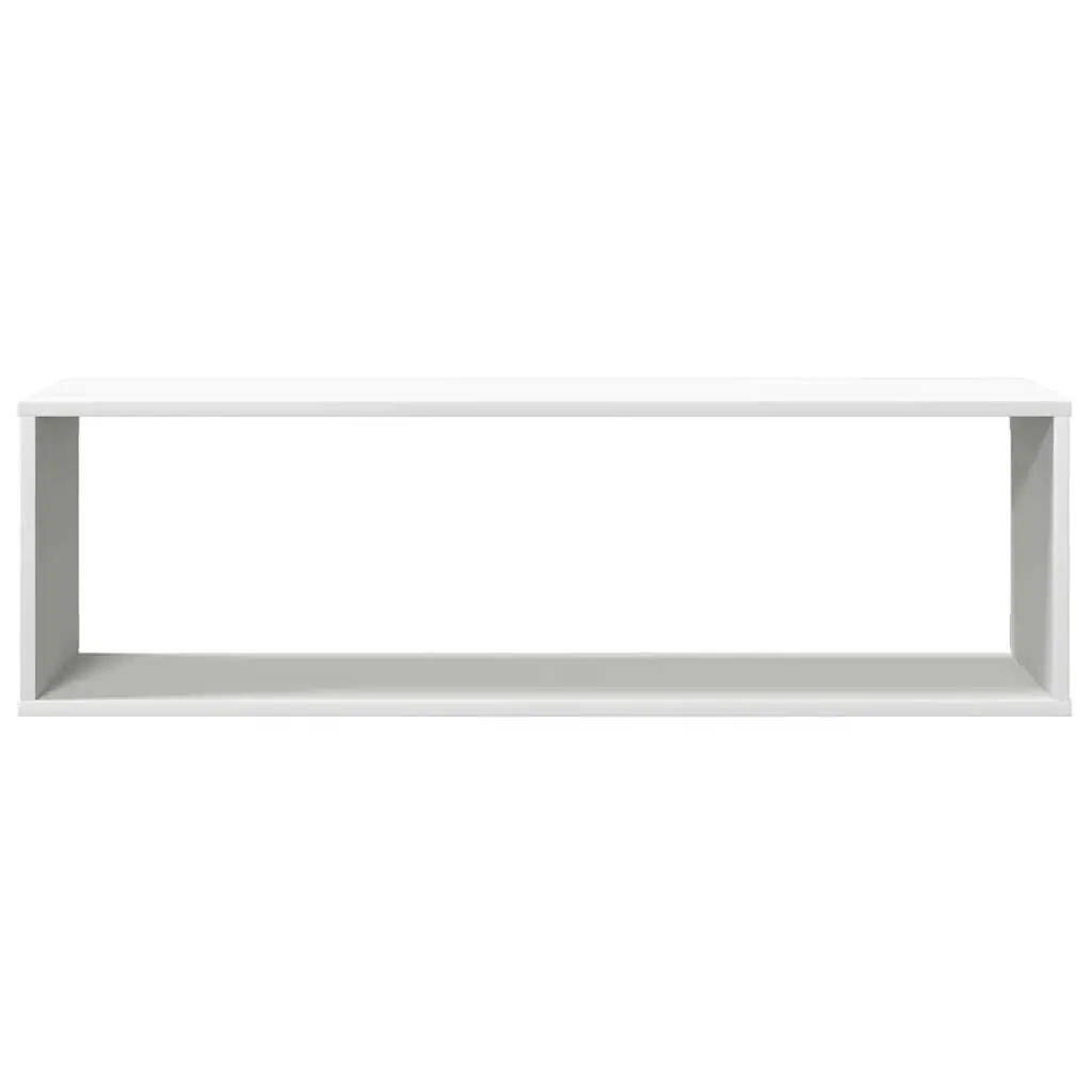 Wall Cube Shelves Set 4 pcs Display Storage Floating Shelving White Engineered Wood