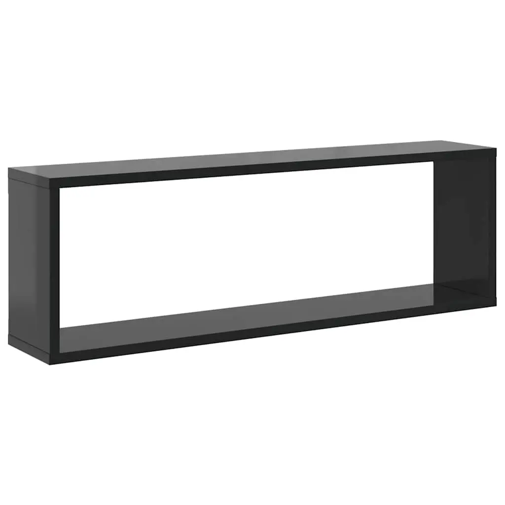 Wall Cube Shelves 2 pcs Grey Display Storage Floating Shelving Unit Home Decor