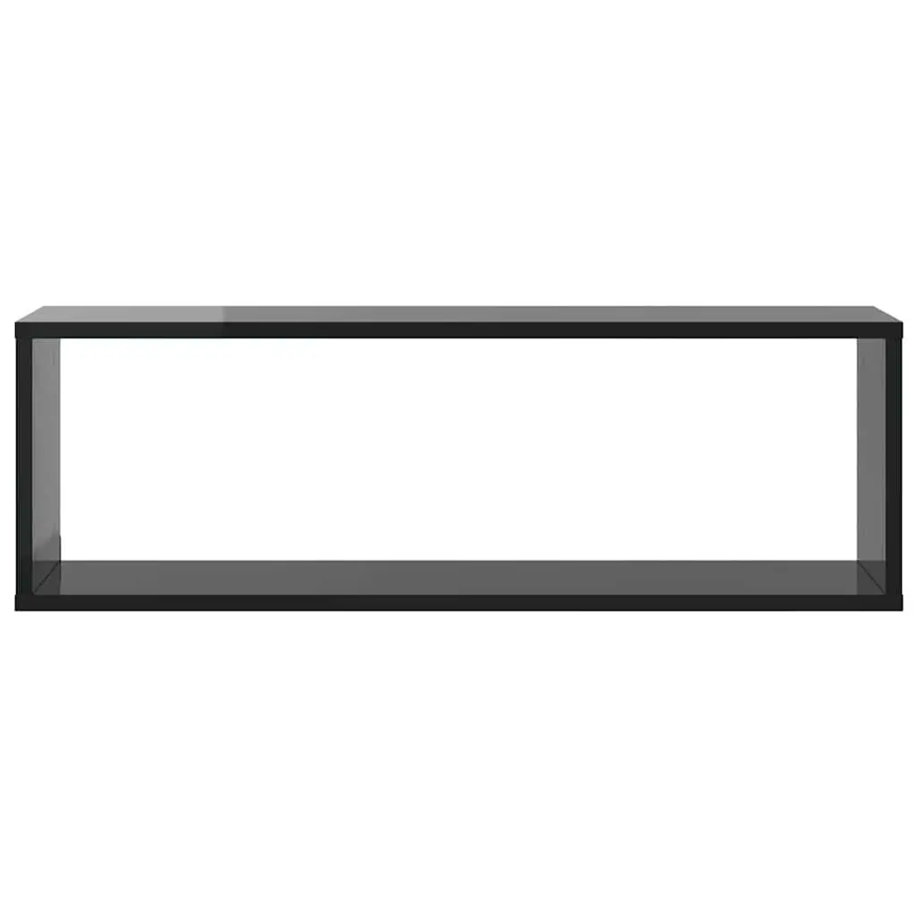Wall Cube Shelves 2 pcs Grey Display Storage Floating Shelving Unit Home Decor