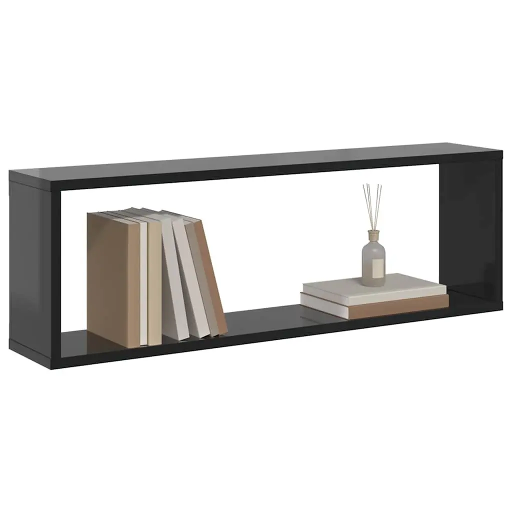 Wall Cube Shelves Set Grey Storage Display 6 Piece