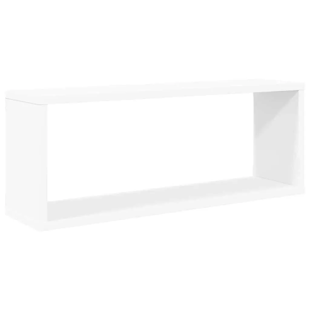 Wall Cube Shelves Set White Storage Display 60 x 15 x 23 cm 4 Piece