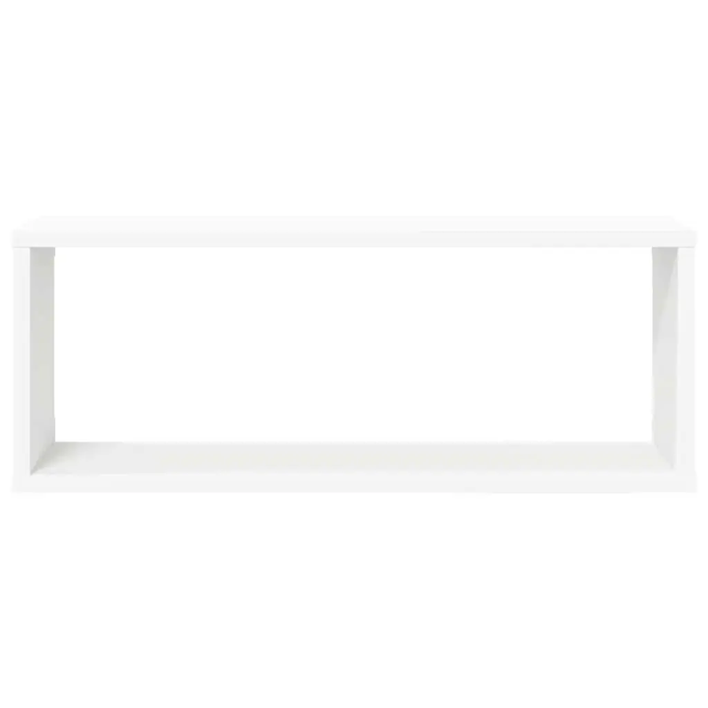 Wall Cube Shelves Set White Storage Display 60 x 15 x 23 cm 4 Piece