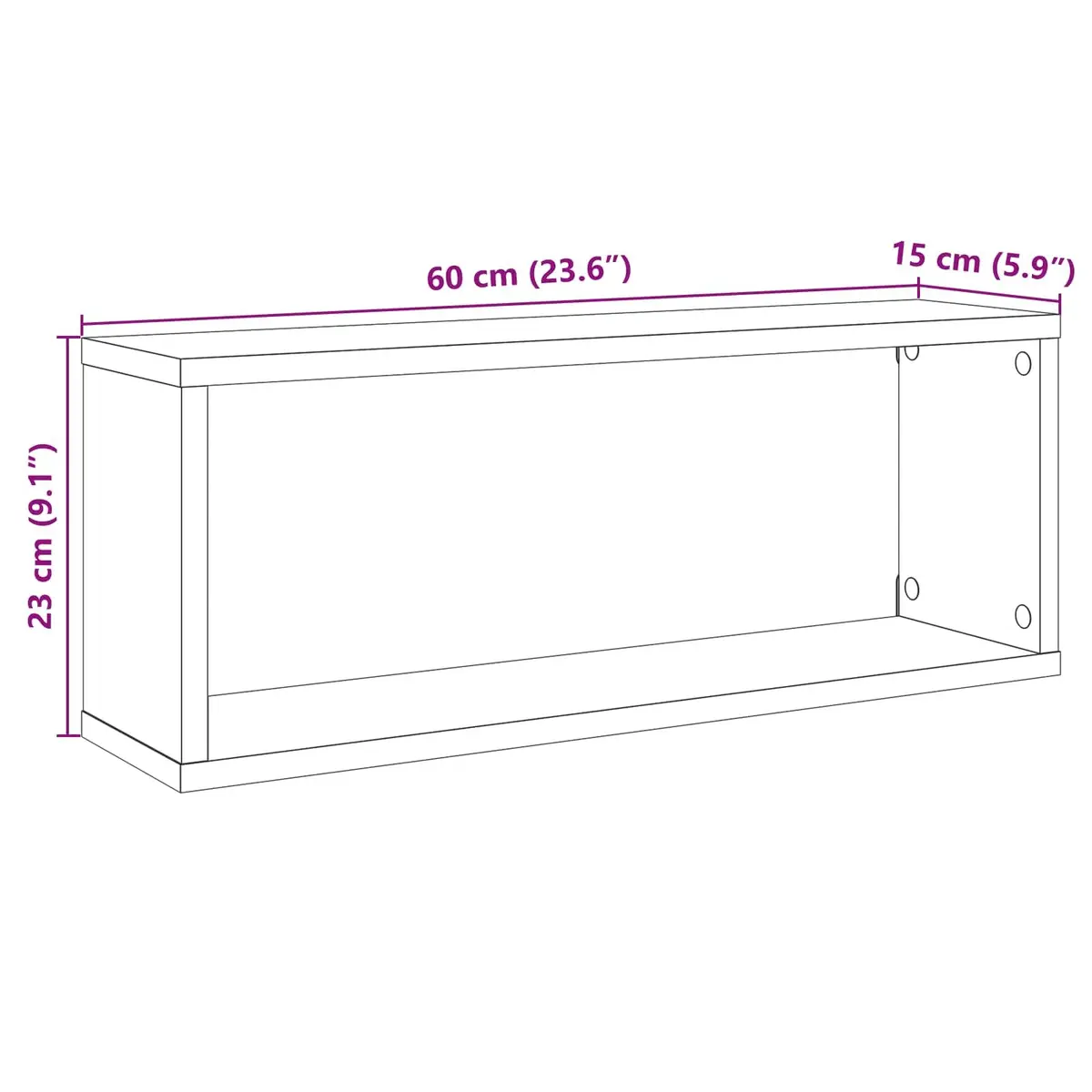 Wall Cube Shelves White 6 Piece Set Storage Display Floating Shelving Unit