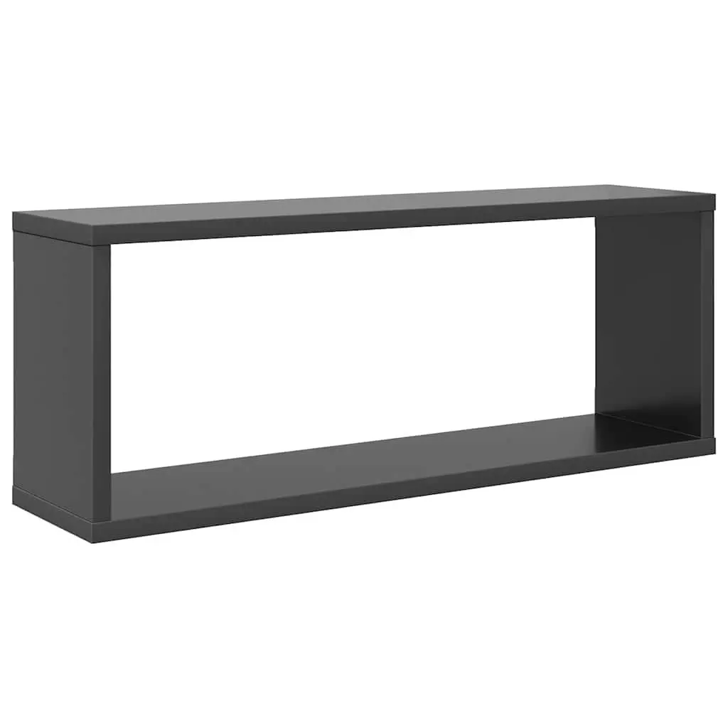 Wall Cube Shelves Grey Floating Storage Display Organizer Set 6 Piece