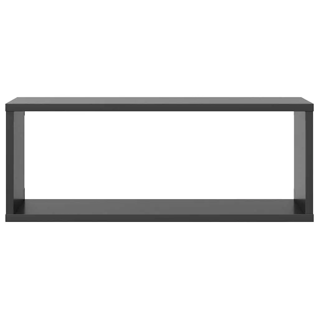 Wall Cube Shelves Grey Floating Storage Display Organizer Set 6 Piece