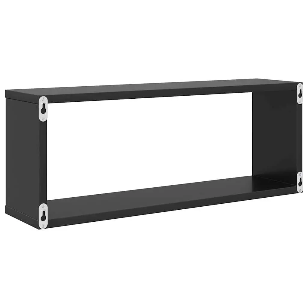 Wall Cube Shelves Grey Floating Storage Display Organizer Set 6 Piece