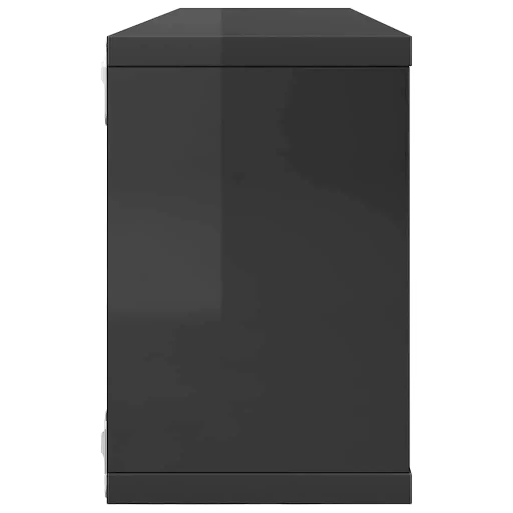 Wall Cube Shelves 6 Pieces Grey Storage Display Floating Shelving Set Decor