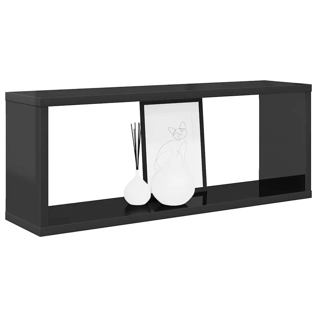 Wall Cube Shelves 6 Pieces Grey Storage Display Floating Shelving Set Decor