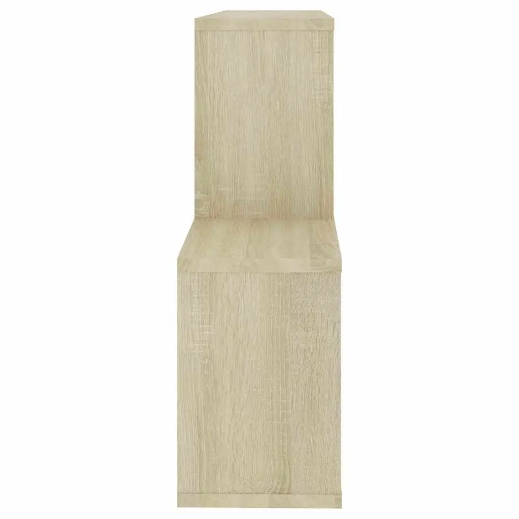 Wall Shelf White Engineered Wood Cube Display Storage 100 x 18 x 53 cm