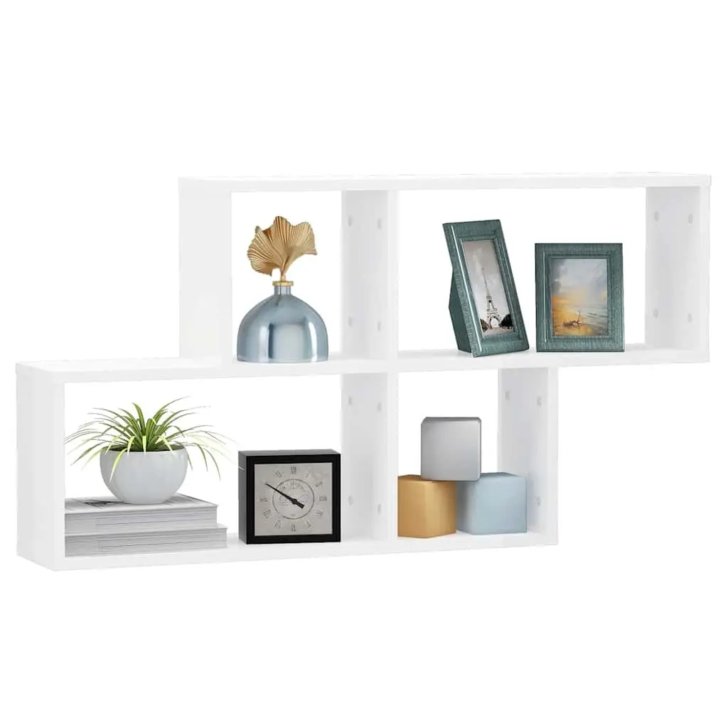 White Wall Shelf Cube Storage Display Unit Floating Bookcase Home Decor