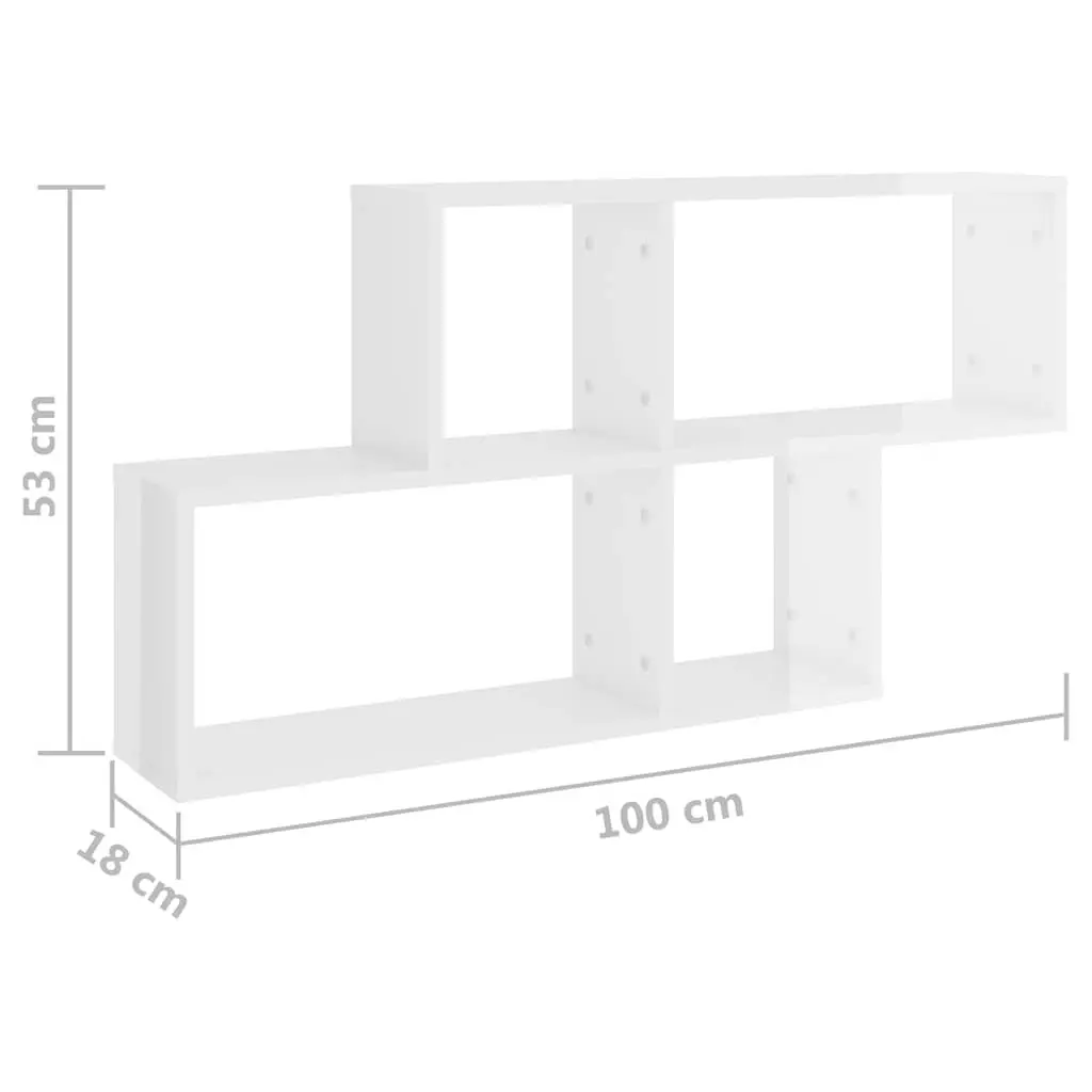White Wall Shelf Cube Storage Display Unit Floating Bookcase Home Decor
